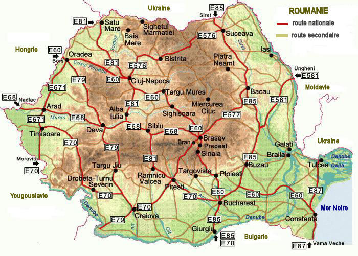 Carte Roumanie